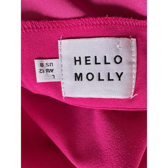 Hello Molly Zarita Midi Dress Fuchsia Size 8 - Picture 6 of 6